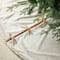 Glitzhome® 60" Milk Coffee Reversible Faux Rabbit Fur/Korean Fleece Christmas Tree Skirt